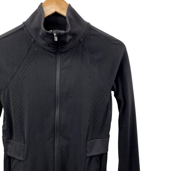 Athleta Black Form Fitting Chakra Workout Jacket - Picture 1 of 6